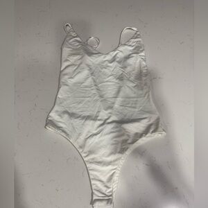 White One-Piece Swimsuit hello Molly